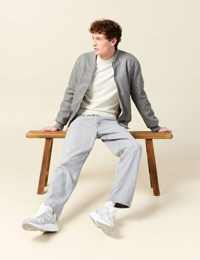 Pull manches longues ecru homme