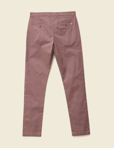 Pantalon chino slim vieux rose homme