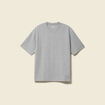 T-shirt ample col rond manches courtes gris homme