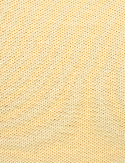 Pull droit col rond manches courtes jaune clair femme