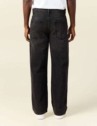 Jeans loose 5 poches denim noir homme