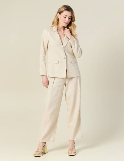 Veste esprit blazer sable femme