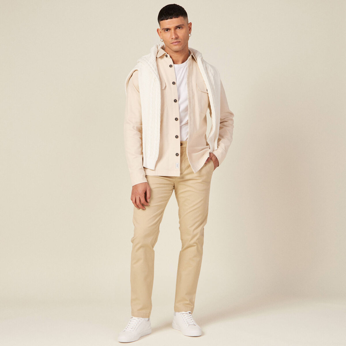 Pantalon slim Instinct chino beige homme