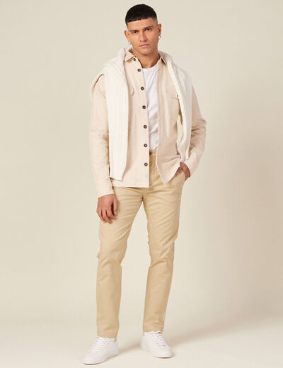Pantalon slim Instinct chino beige homme