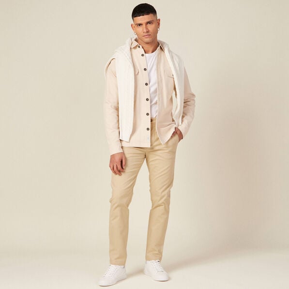 pantalon slim instinct chino beige homme Pantalon slim Instinct chino beige homme