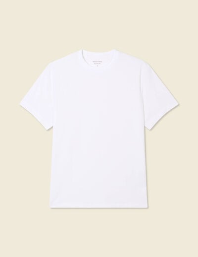 T-shirt manches courtes blanc homme