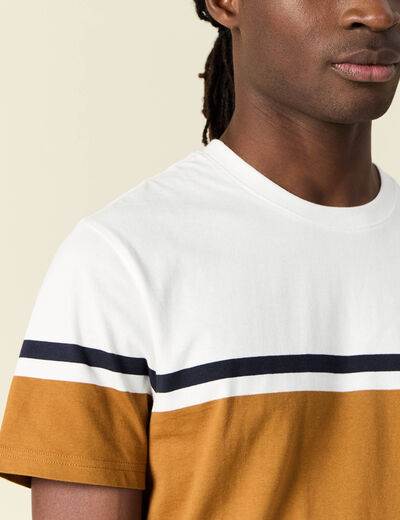 T-shirt manches courtes ecru homme
