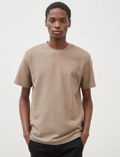 T-shirt manches courtes taupe homme