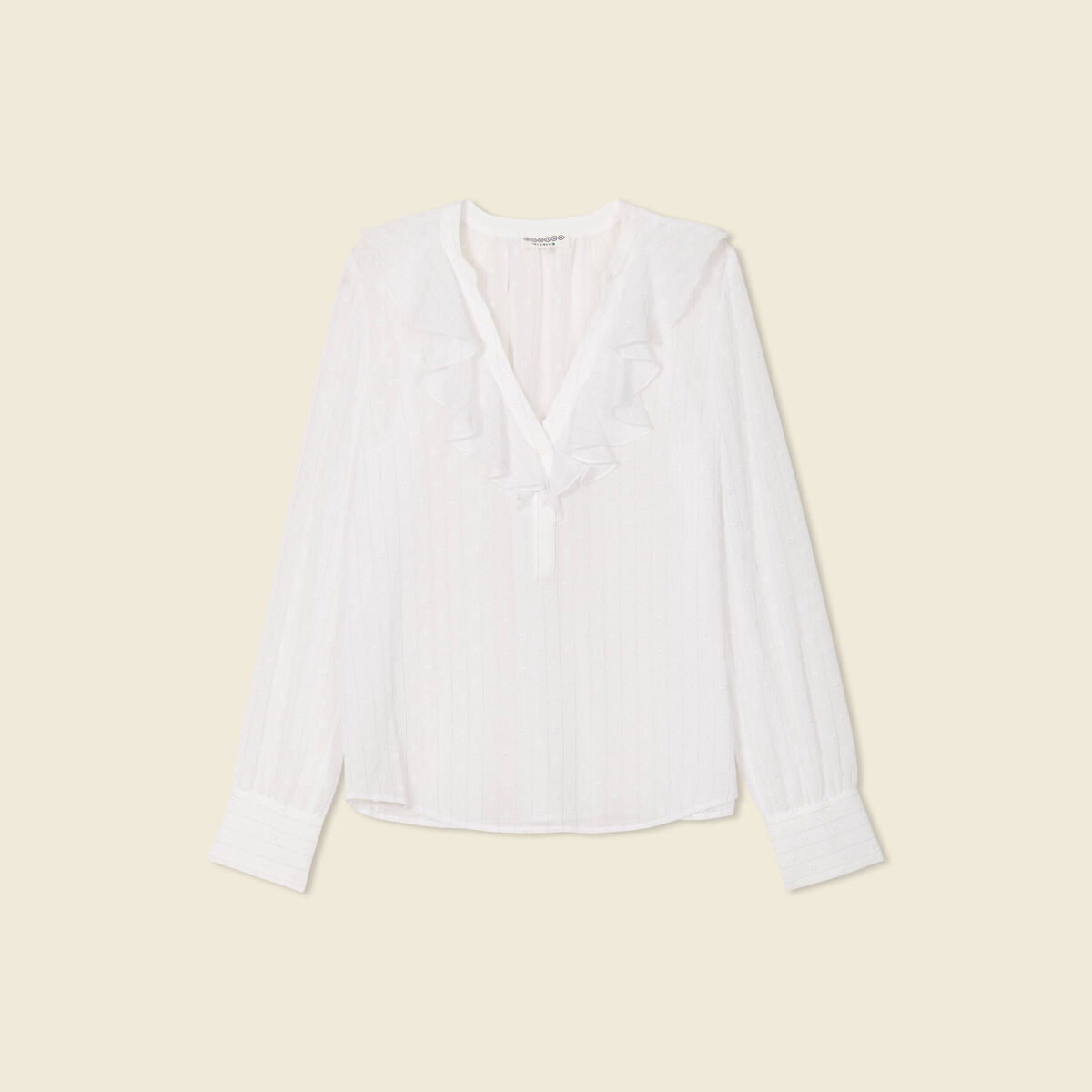 Blouse manches longues blanc femme