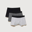 Lot de 3 boxers gris clair homme