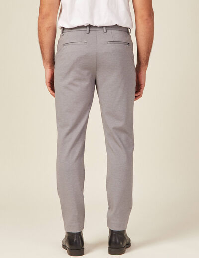 Pantalon chino slim gris homme
