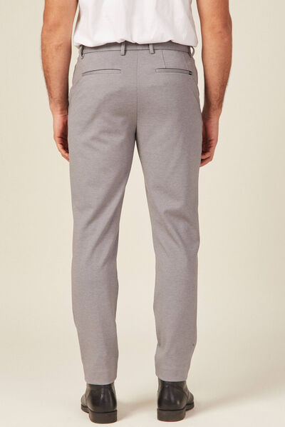 Pantalon chino slim gris homme
