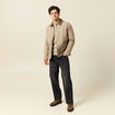 Veste droite mi-longue d&eacute;perlante sable homme