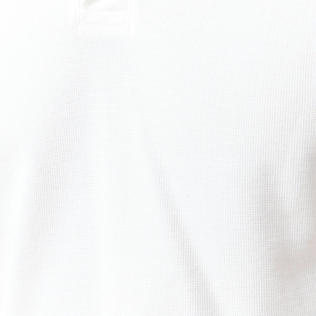 Polo cintré col cubain manches courtes blanc homme