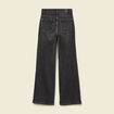 Jeans large taille haute denim snow gris femme