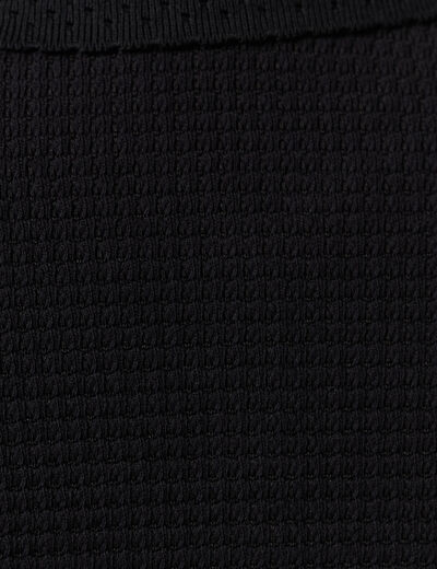 Polo en maille noir femme