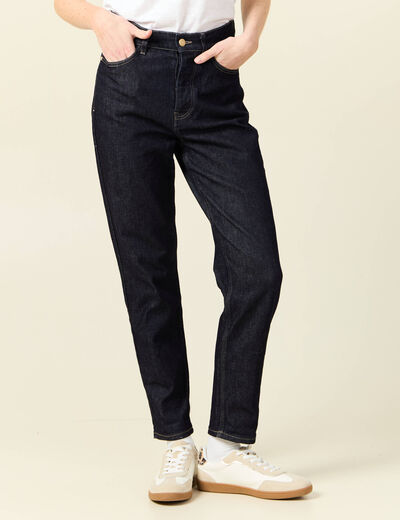 Jeans mom fabriqué en France denim brut femme