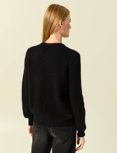 Gilet manches longues noir femme