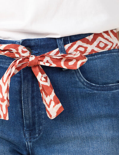 Short straight en jean denim stone femme