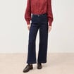 Jeans large taille haute denim brut rinse femme
