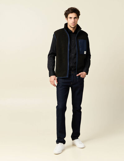 Chemise manches longues noir homme