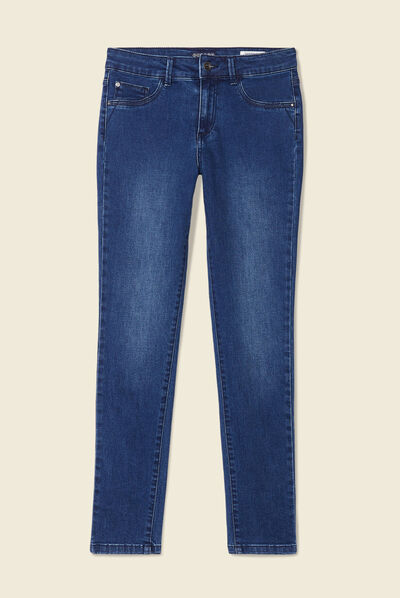 Jeans skinny 7/8ème denim stone femme