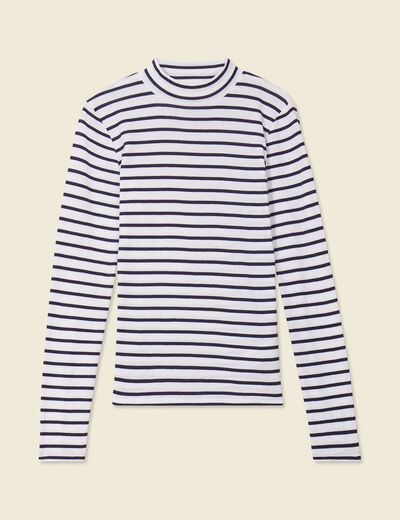 T-shirt manches longues ecru femme