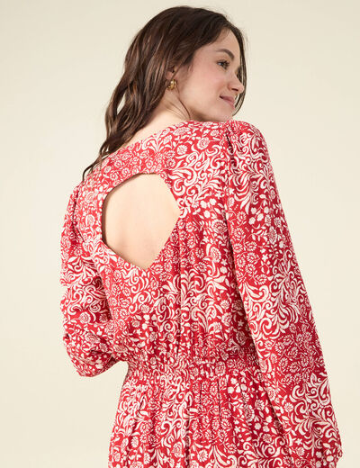 Robe éco-responsable rouge femme