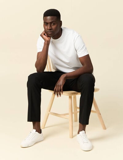 T-shirt manches courtes blanc homme