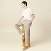 Pantalon droit longueur 32 taupe homme