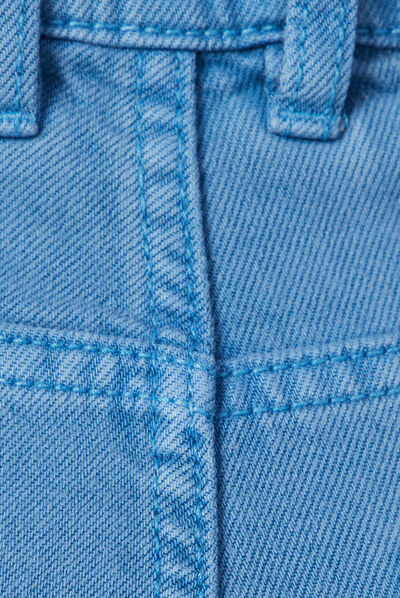 Pantalon large éco-responsable bleu femme