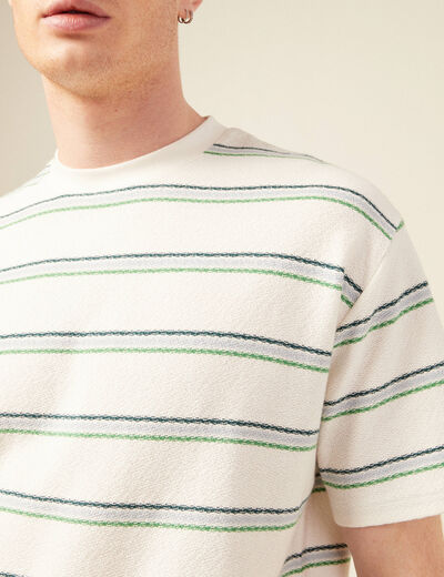T-shirt manches courtes ecru homme