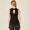 Pull débardeur éco-responsable noir femme