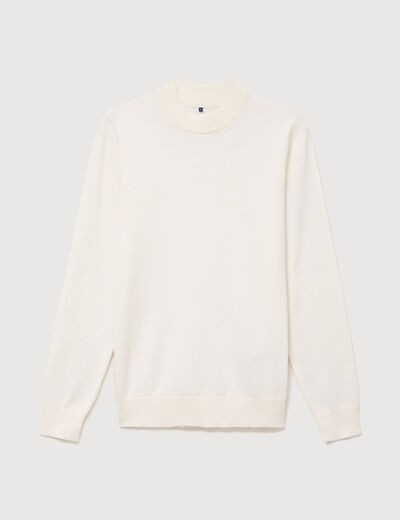 Pull manches longues ecru homme