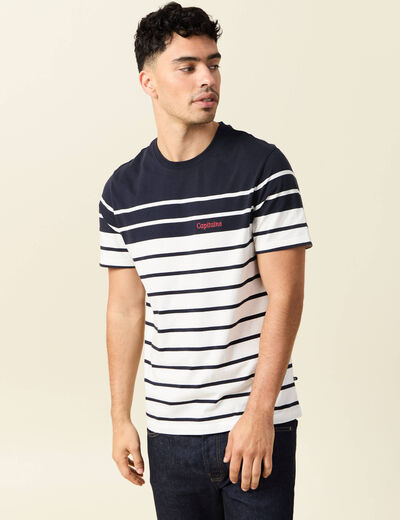 T-shirt manches courtes ecru homme