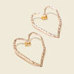 Boucles d'oreilles pendantes couleur or femme
