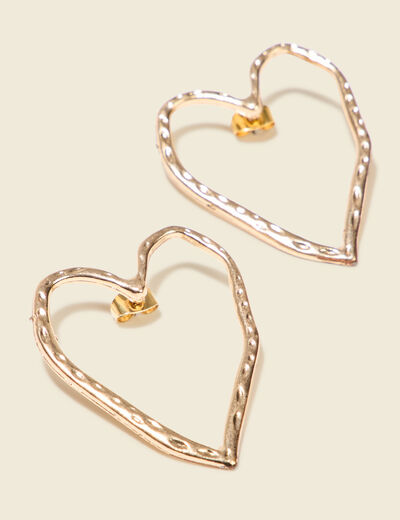 Boucles d'oreilles pendantes couleur or femme