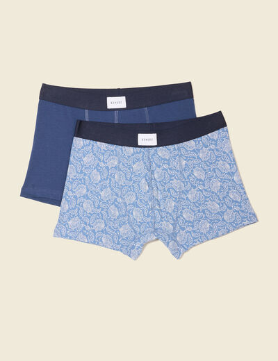 Lot 2 boxers bleu foncé homme