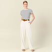T-shirt manches courtes ecru femme