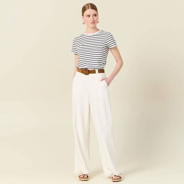 T-shirt manches courtes ecru femme