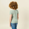 T-shirt manches courtes vert kaki femme