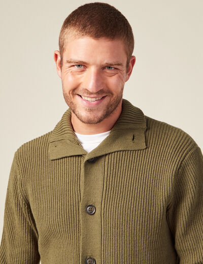 Gilet manches longues beige homme