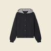 Gilet à capuche noir femme