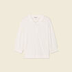 Polo manches 3/4 ecru femme
