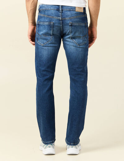 Jeans straight éco-responsable denim stone homme