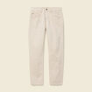 Jeans straight longueur 32 en coton ecru homme