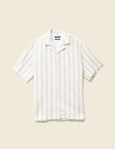 Chemise manches courtes vert homme