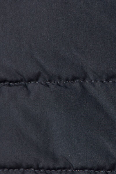 Doudoune droite à capuche bleu marine homme