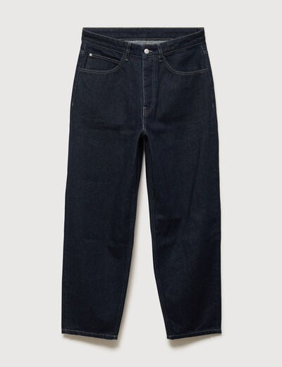Jeans large longueur 32 en coton denim brut rinse homme