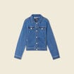 Veste ajust&eacute;e en jeans manches longues denim stone femme